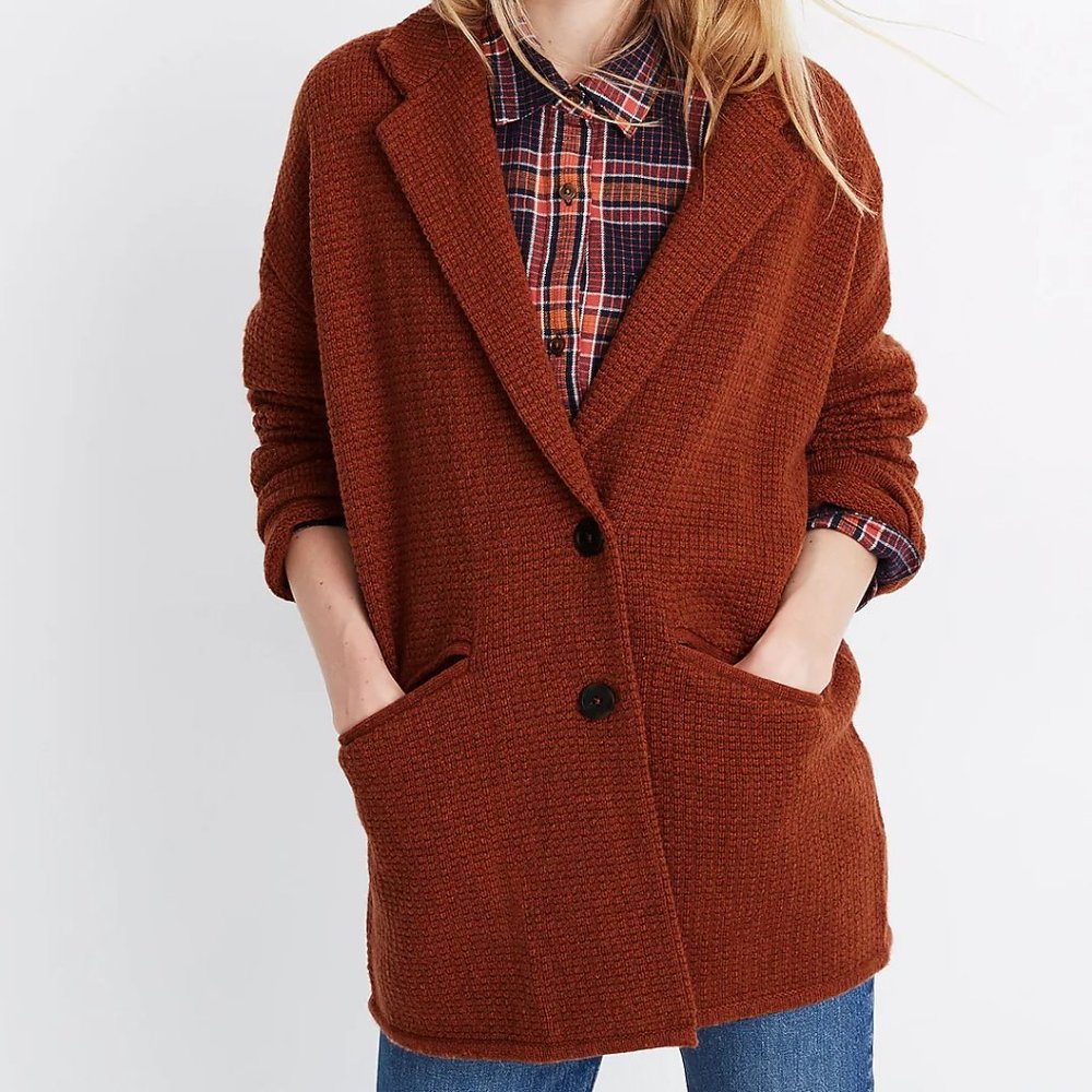 Madewell Textured Wool Blazer Sweater Jacket Size Small | Size Small
